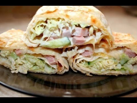 How to cook homemade shawarma with chicken and pork