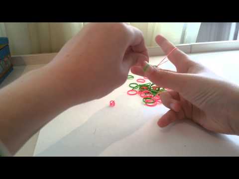 Learning to weave gum bracelets at home