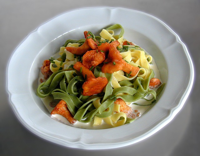 Photo of pasta with mushrooms